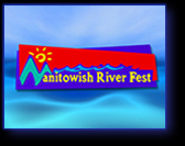 Manitowish Riverfest logo animation